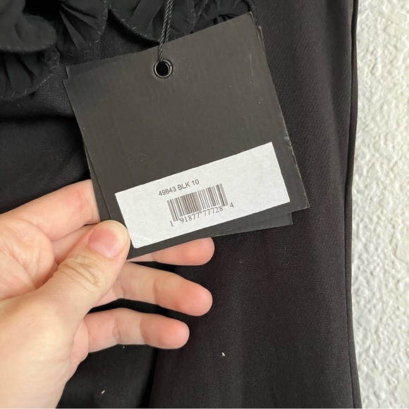 Mac Duggal Off The Shoulder Ruffle Column Gown Black 49643 - Picture 7 of 7